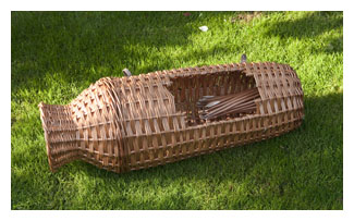 Eel trap sectioned